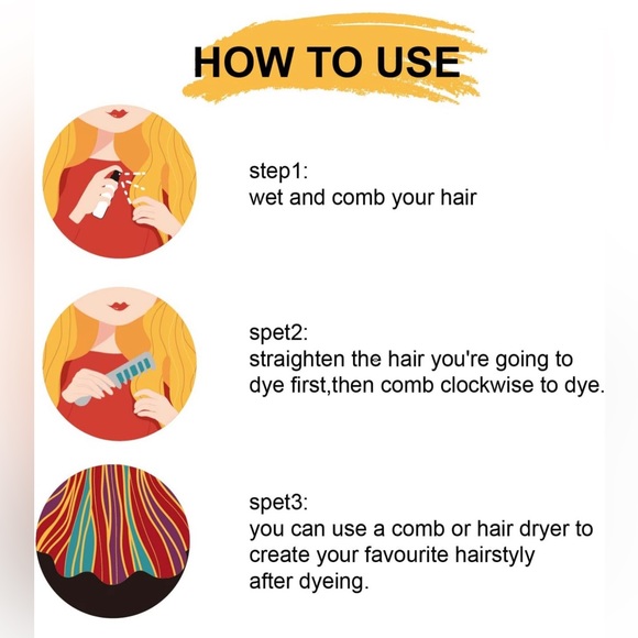 New - 10 Pc Temporary Hair Chalk Wax Combs for Kids, 10 Bright Washable Colors - Picture 5 of 15